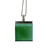 18 Karat White Gold Pendant Necklace with Green Quartz