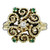 Art Deco Style Filigree Ring with Round Cut
