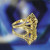 Art Deco Style Filigree Ring with Round Cut
