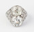 Art Deco Diamond Platinum Two-Stone Cocktail Ring