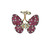 Amwaj Jewellery 18K Rose Gold Butterfly Ring with Ruby and Diamonds