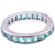 15 Karat Art Deco White Gold Emerald Eternity Band, Size 3.5