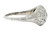 Early Art Deco Diamond Platinum 18 Karat White Gold Foliate Engagement Ring