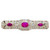Art Deco Unheated Burmese Ruby and Diamond Brooch