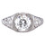 Art Deco GIA 1.41 Carat Old European Cut Diamond Platinum Engagement Ring