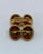 Antique 18 Karat Yellow Gold and Amber Cufflinks