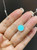 Turquoise & Old Cut Diamond Platinum Gold Necklace