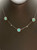 Turquoise & Old Cut Diamond Platinum Gold Necklace