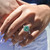 3.15 Carat Emerald and Diamonds Ring 18 Karat White Gold