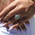 3.15 Carat Emerald and Diamonds Ring 18 Karat White Gold