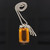 Art Deco Large Citrine Diamond Gold Pendant