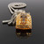 Art Deco Large Citrine Diamond Gold Pendant