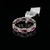 Art Deco Style 1.77ctt Ruby & Diamond Eternity Band 18k White Gold Size 5.5