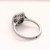 Art Deco Style 1.18 Euro Cut Diamond Sapphires Platinum Engagement Ring
