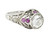 Art Deco 1.36 Carats Diamond Ruby Platinum Octagonal Engagement Ring
