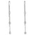 0.35 Carat Diamond Chain Threader Earrings in 14k White Gold, Shlomit Rogel