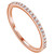 Half Eternity 0.15 Carat Diamond Ring in 14K Rose Gold - Shlomit Rogel