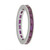 18 Karat White Gold East-West Style Baguette Ruby Eternity Band Ring