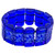 1928 RenÃ© Lalique Cerisier Bracelet Cobalt Blue Glass White Patina, Leaves