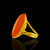 18 Karat Yellow Gold Ring with Agate Stone