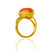 18 Karat Yellow Gold Ring with Agate Stone