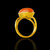 18 Karat Yellow Gold Ring with Agate Stone