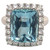 Cushion Cut Aquamarine and Diamond Cocktail Ring
