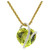 18 Karat White Gold Diamond and Heart Shaped Lemon Quartz Pendant