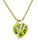 18 Karat White Gold Diamond and Heart Shaped Lemon Quartz Pendant