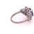 Platinum Diamond and Tanzanite Art Deco Ring