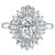 1 1/2 Carat 14 Karat White Gold Oval Diamond Engagement Ring, Gatsby Ring