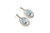 Aquamarine Diamond White Gold Dangle Stud Earrings