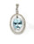 Aquamarine Diamond White Gold Dangle Stud Earrings