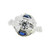 Art Deco 18k White Gold Diamond and Sapphire Ring '#J5057'