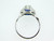 Art Deco 18k White Gold Diamond and Sapphire Ring '#J5057'