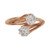 18k Ring Rose Gold Ring Diamond Ring Cluster Ring by Pass Ring