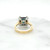 Tourmaline Diamond Art Deco Style Cocktail Ring in 18ct Yellow Gold & Platinum