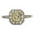 Yellow Diamond Engagement Ring Art Deco Style Cushion 1 Carat Platinum Target