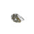 5.44 Carat Natural Fancy Green Diamond 1.86 Carat White Diamond Dome Ring 18K