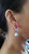 Natural Grey Color Baroque Pearls Ruby Cabs Gold Diamonds Black Enamel Earrings