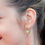 18 Karat Yellow Gold Rose-Cut Solitaire Diamond Drop Earrings in Art Deco Style