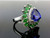 8.96 Carat Trillion Shaped Tanzanite 18 Karat Gold Cocktail Ring