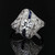 1925s Art Deco Calibrated Sapphire Diamonds Platinum Ring