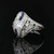 1925s Art Deco Calibrated Sapphire Diamonds Platinum Ring