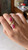 Set in 18K Gold, Natural Carved Ruby & Diamonds Art, Deco Style Cocktail Ring