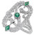 TB Exclusive Emerald and Diamond Art Deco Style Ring