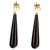 Intini Jewels Pearl Black Agate 18 Karat Gold Bold Tear Drop Dangle Earrings
