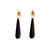 Intini Jewels Pearl Black Agate 18 Karat Gold Bold Tear Drop Dangle Earrings