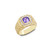 Stamnbolian Princess Cut Tanzanite and Diamond Yellow Gold Menâ€™s Ring