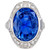 Natural No-Heat Sri Lanka Ceylon Sapphire Diamond Platinum Cocktail Ring